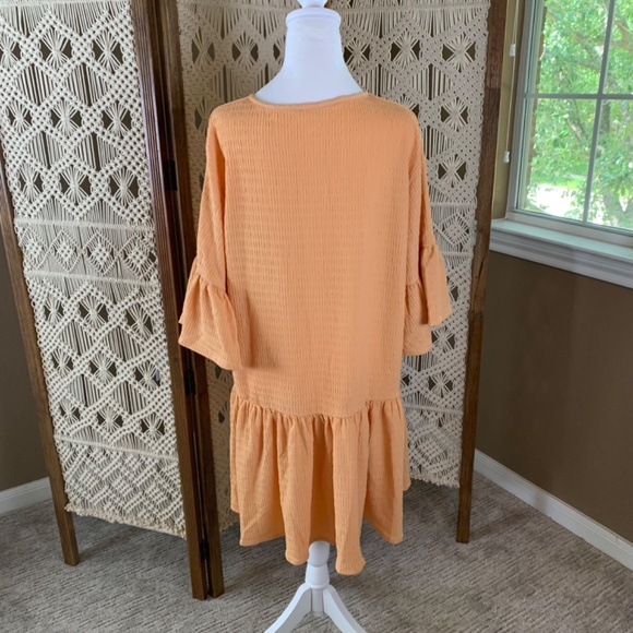 Petal Dew‎ Textured V-Neck Flounce Sleeve Dress Large - Picture 2 of 10